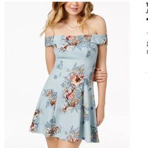 Blue Floral Dress, Free beauty Gift w/ Purchase!